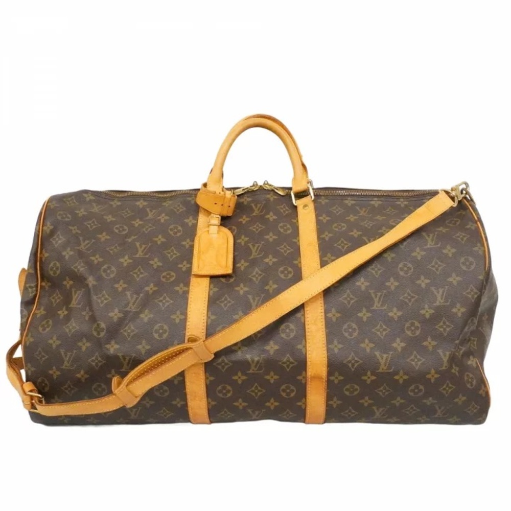 Louis Vuitton Monogram Canvas Travel Duffel Bag in Brown and Tan